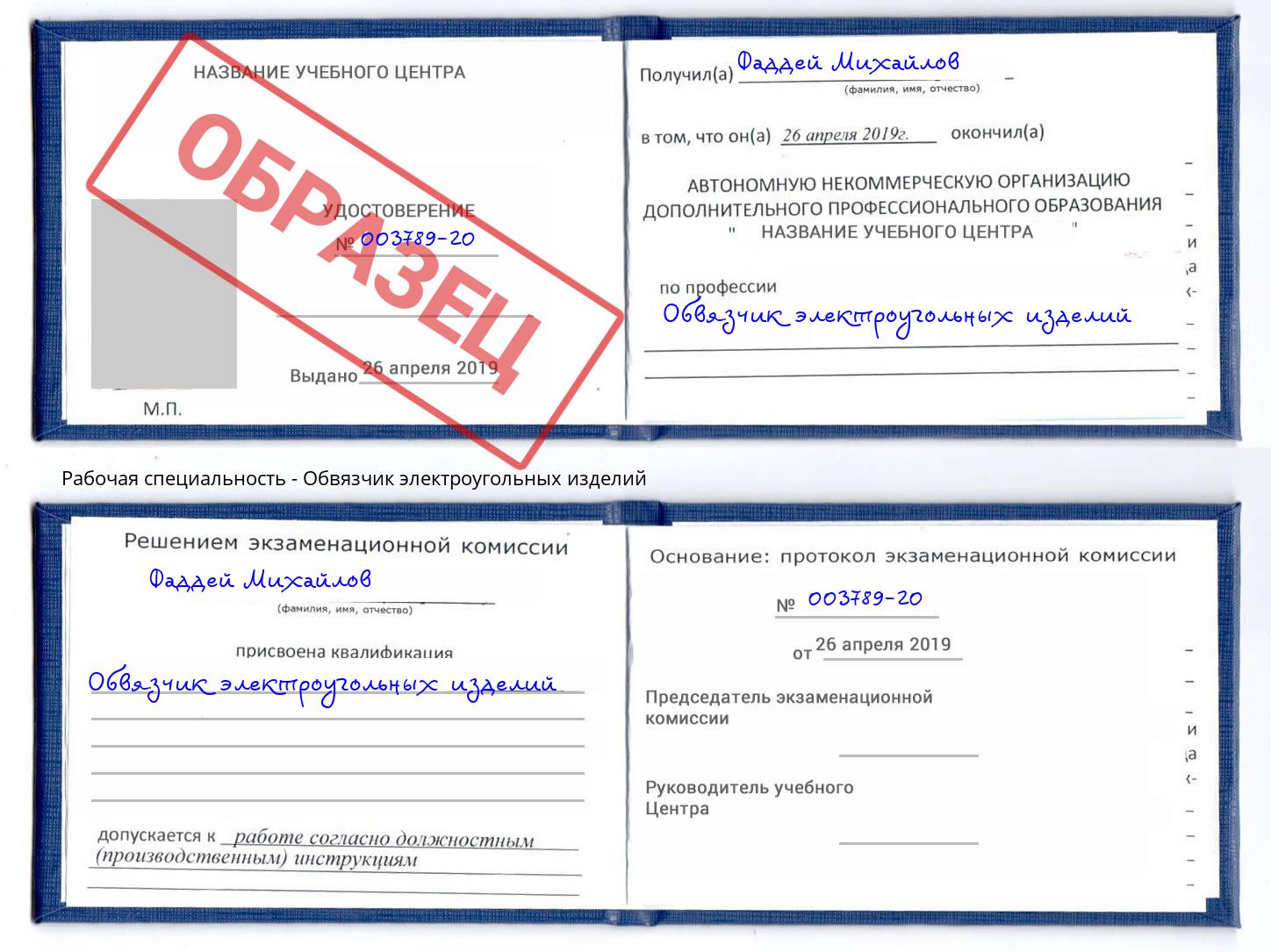 Обвязчик электроугольных изделий Долгопрудный